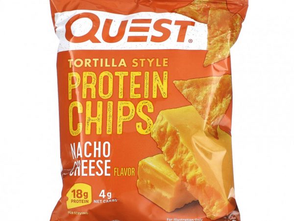 Quest Nutrition, Протеиновые чипсы по типу тортилья, сыр начо, 8 пакетиков по 32 г (1,1 унции)