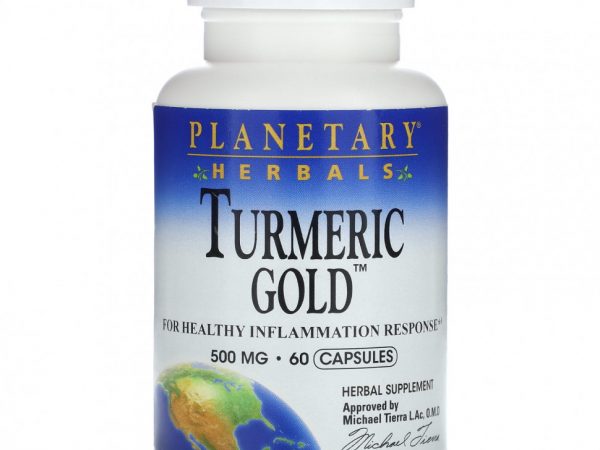 Planetary Herbals, Куркума золото, 500 мг, 60 капсул
