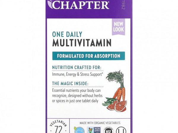 New Chapter, Мультивитамины One Daily, 72 вегетарианские таблетки