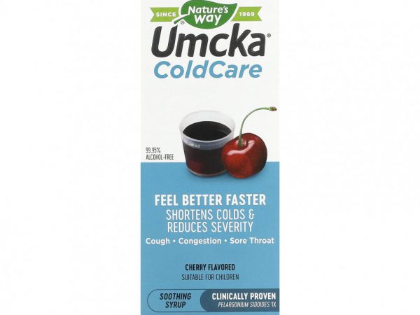 Nature's Way, Umcka, ColdCare, успокаивающий сироп, вишня, 240 мл (8 жидк. Унций)