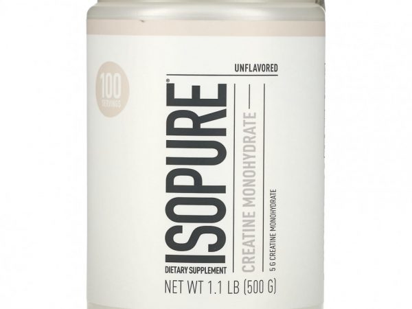 Isopure, Моногидрат креатина, без добавок, 500 г (1,1 фунта)