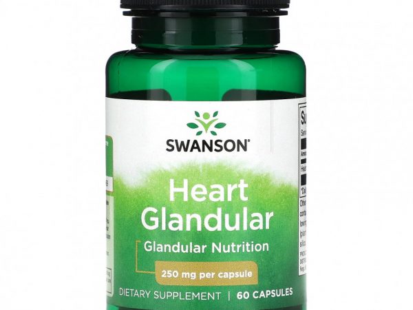 Swanson, Heart Glandular, 250 мг, 60 капсул