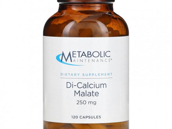 Metabolic Maintenance, дикальций малат, 250 мг, 120 капсул