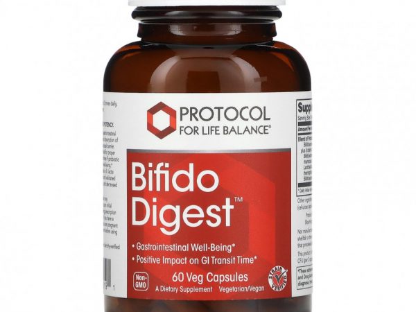 Protocol for Life Balance, Bifido Digest, 60 растительных капсул