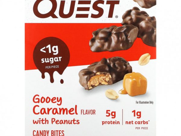 Quest Nutrition, Candy Bites, липкая карамель с арахисом, 8 порций, 21 г (0,74 унции)