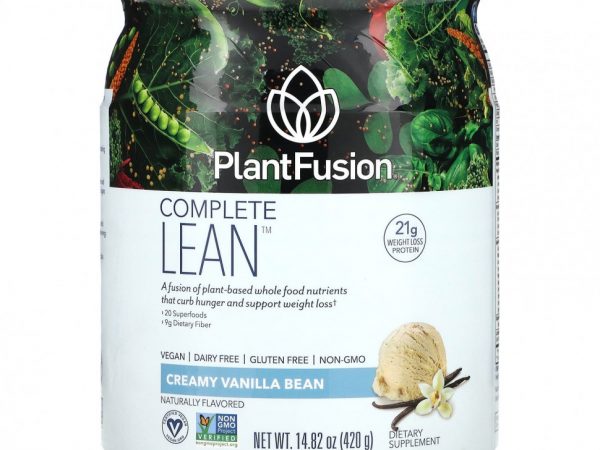 PlantFusion, Complete Lean, сливочные стручки ванили, 420 г (14,82 унции)
