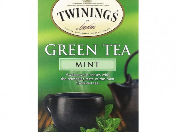 Twinings, Зеленый чай, мята, 20 чайных пакетиков, 40 г (1,41 унции)