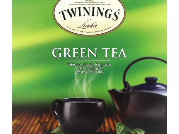 Twinings, Зеленый чай, 50 чайных пакетиков, 100 г (3,53 унции)