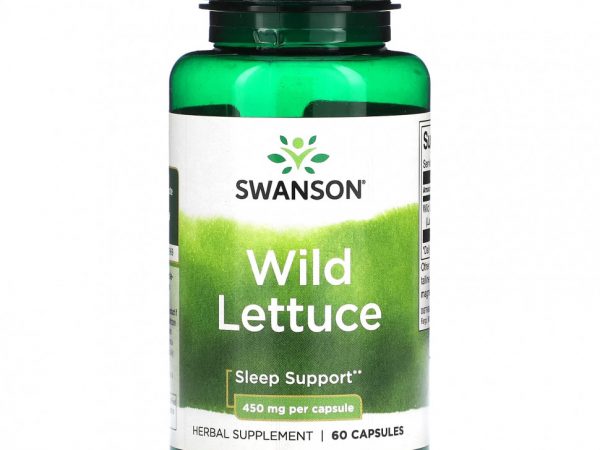 Swanson, Дикий салат, 450 мг, 60 капсул