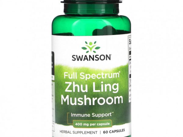 Swanson, Full Spectrum Zhu Ling Mushroom, 400 мг, 60 капсул