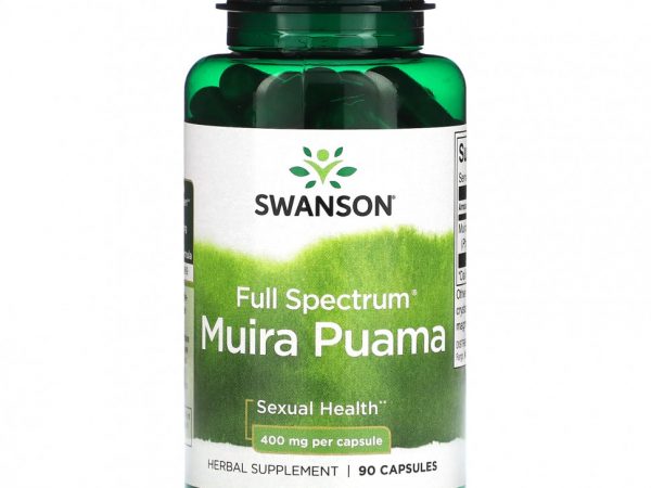 Swanson, Full Spectrum, муира пуама, 400 мг, 90 капсул