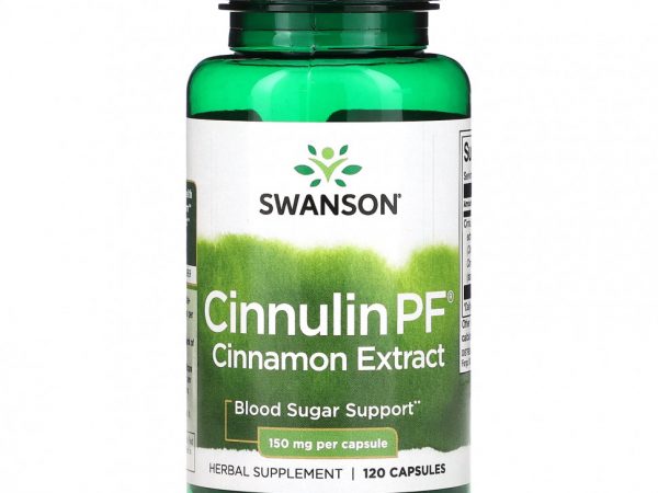 Swanson, Cinnulin PF, экстракт корицы, 150 мг, 120 капсул