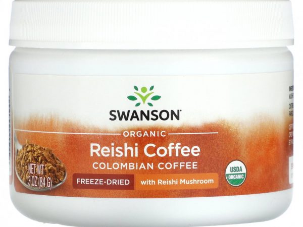 Swanson, Органический кофе рейши, колумбийский, 84 г (3 унции)