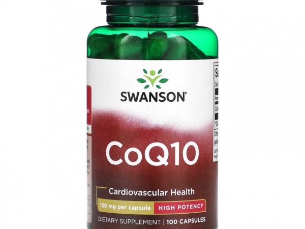 Swanson, Коэнзим Q10, высокая эффективность, 120 мг, 100 капсул