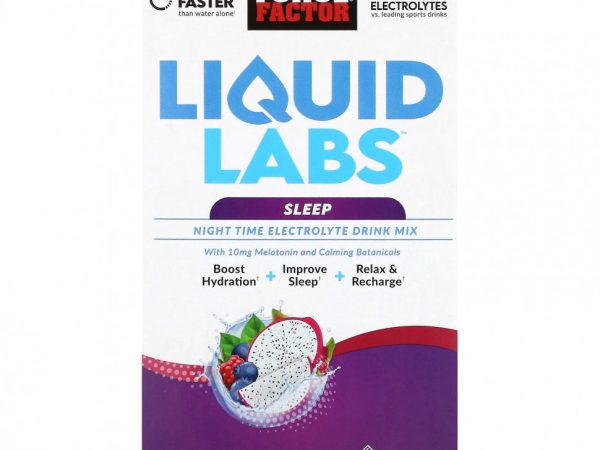 Force Factor, Liquid Labs, Sleep, Dream Berry, 20 пакетиков по 7 г (0,25 унции)