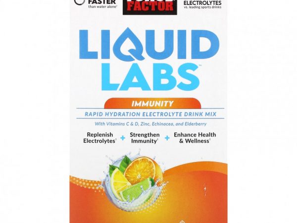 Force Factor, Liquid Labs, Immunity, цитрусовые, 20 пакетиков по 7,4 г (0,26 унции)