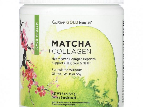 California Gold Nutrition, MATCHA ROAD, матча с коллагеном, 227 г (8 унций)