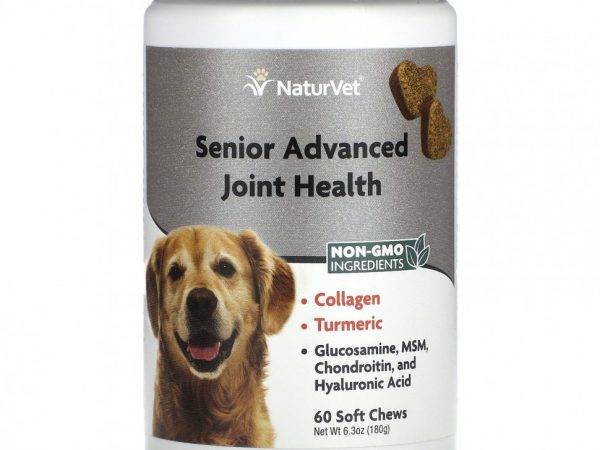 NaturVet, Senior Advanced Joint Health, для собак, 60 жевательных таблеток, 180 г (6,3 унции)