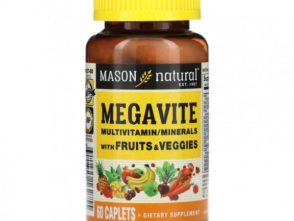 Mason Natural, Megavite, Multivitamin & Minerals, 60 Caplets