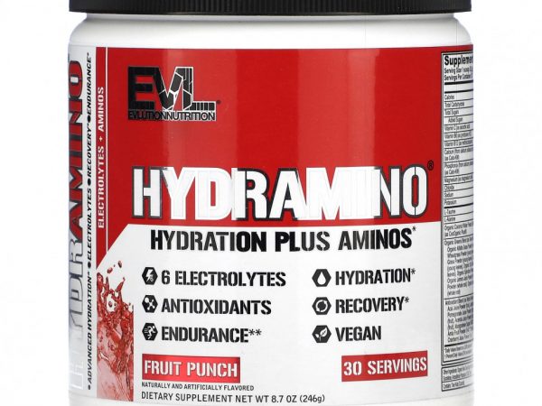 EVLution Nutrition, HydrAmino, фруктовый пунш, 246 г (8,7 унции)