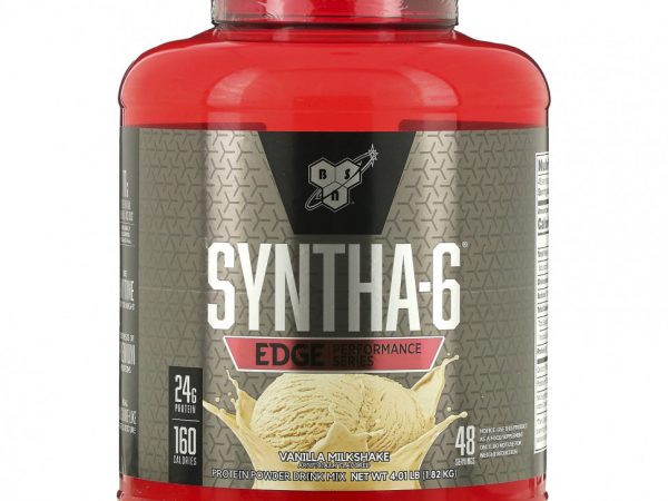 BSN, Syntha-6 Edge, сухая протеиновая смесь, вкус ванильного молочного коктейля, 3.86 фунта (1.75кг)