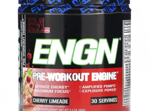 EVLution Nutrition, ENGN, предтренировочный комплекс, вишневый лаймад, 264 г (9,3 унции)