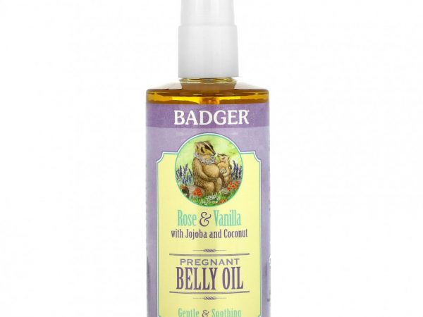 Badger Company, Масло для беременных, роза и ваниль, 118 мл (4 жидк. Унции)