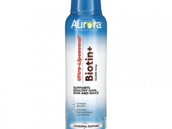 Aurora Nutrascience, Ультралипосомальный биотин +, 10 000 мкг, 300 мл (10 жидк. Унций)