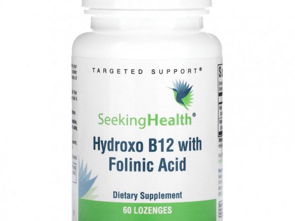 Seeking Health, Hydroxo B12 с фолиевой кислотой, 60 пастилок