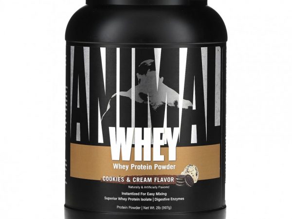 Universal Nutrition, Порошок животного сывороточного протеина, печенье и сливки, 907 г (2 фунта)