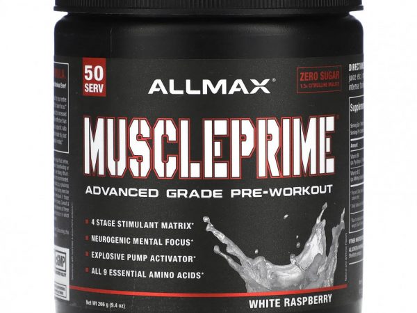 ALLMAX, Muscleprime, Core Factor, профессиональная категория, предтренировочный, белая малина, 9,4 унции (266 г)