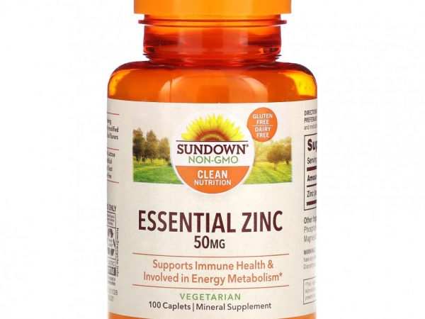 Sundown Naturals, Незаменимый цинк, 50 мг, 100 капсул
