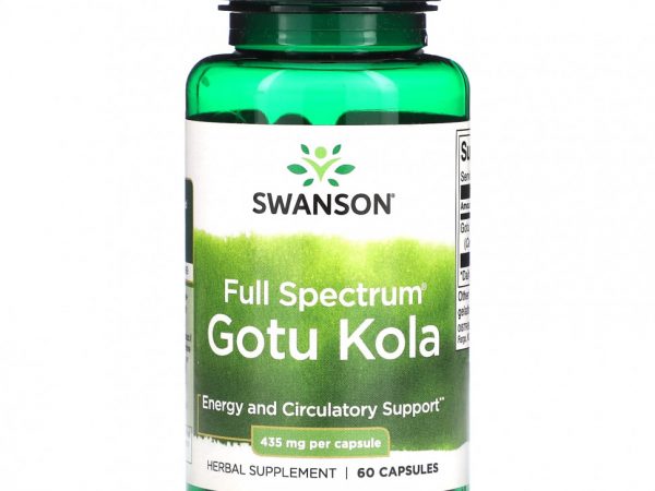 Swanson, Full Spectrum Gotu Kola, 435 мг, 60 капсул