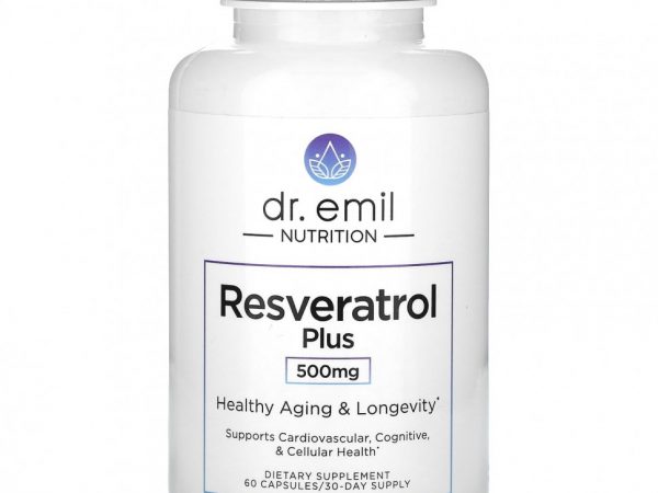 Dr. Emil Nutrition, Ресвератрол плюс, 250 мг, 60 капсул