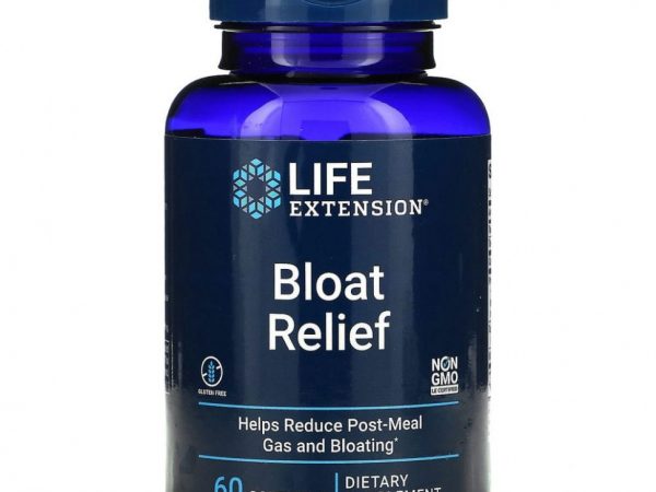 Life Extension, Средство от вздутия живота, 60 мягких таблеток
