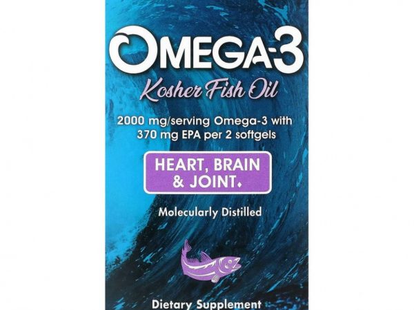 Bluebonnet Nutrition, Кошерный рыбий жир с омега-3, 120 вегетарианских капсул