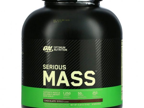 Optimum Nutrition, Serious Mass,High Protein Gain Powder, Chocolate, 6 lbs (2.72 kg)