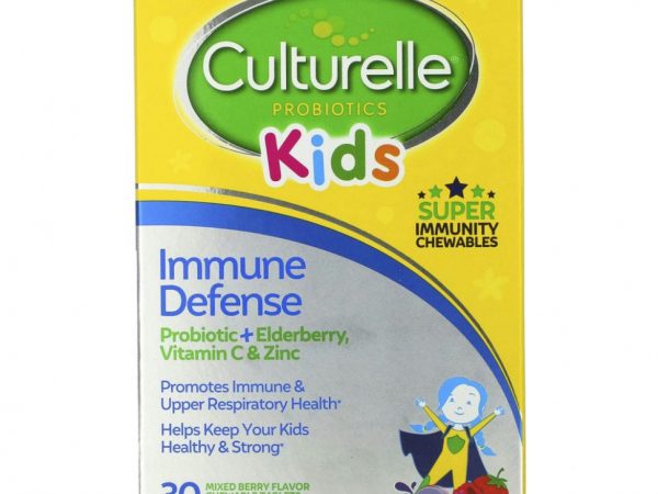 Culturelle, для детей, пробиотики, защита иммунитета, смесь ягод, 30 жевательных таблеток