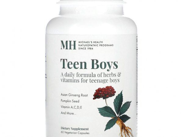 Michael's Naturopathic, Teen Boys Caps, капсулы для мальчиков-подростков, мультивитамины для ежедневного приема, 60 вегетарианских капсул