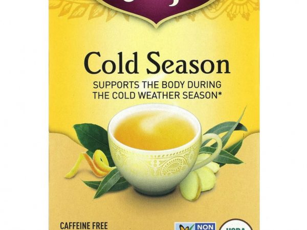 Yogi Tea, Органический, Cold Season, без кофеина, 16 чайных пакетиков, 1.12 унций (32 г)