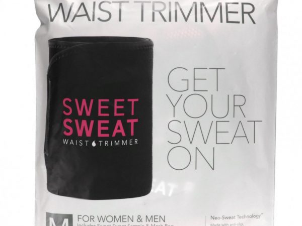 Sports Research, Sweet Sweat, пояс для похудения, средний, черного и розового цвета, 1 шт.