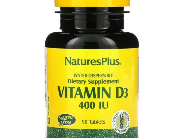 NaturesPlus, витамин D3, 400 МЕ, 90 таблеток