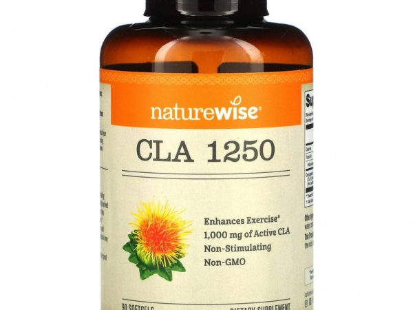 NatureWise, CLA 1250, 1000 мг, 90 мягких таблеток