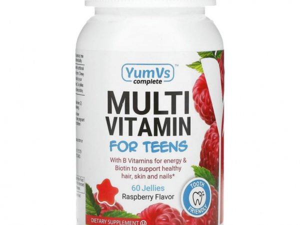 YumV's, Мультивитамины для подростков, Малиновый вкус, 60 штук