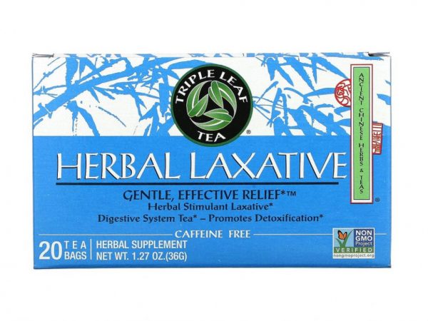 Triple Leaf Tea, слабительное на основе трав, 20 чайных пакетиков по 36 г (1,27 унции)