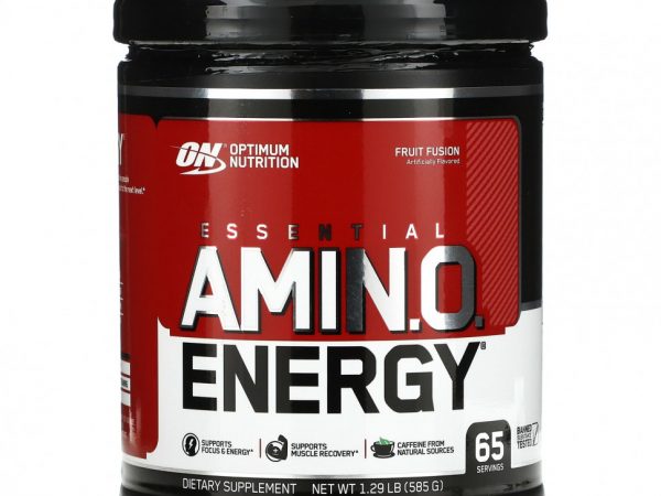 Optimum Nutrition, ESSENTIAL AMIN.O. ENERGY, фруктовый вкус, 585 г (1,29 фунта)