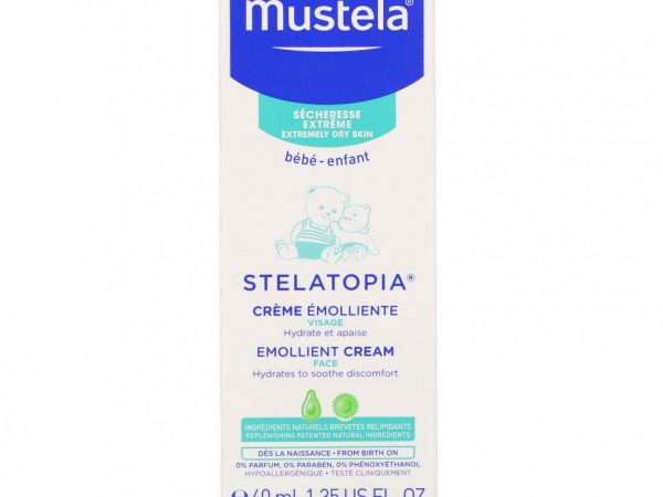 Mustela, Baby, смягчающий крем для лица Stelatopia, 40 мл (1,35 жидк. Унции)