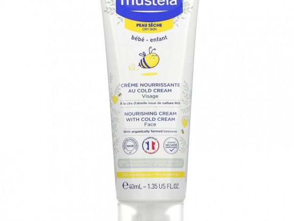 Mustela, питательный охлаждающий детский крем для лица, для сухой кожи, 40 мл (1,35 жидк. унции)