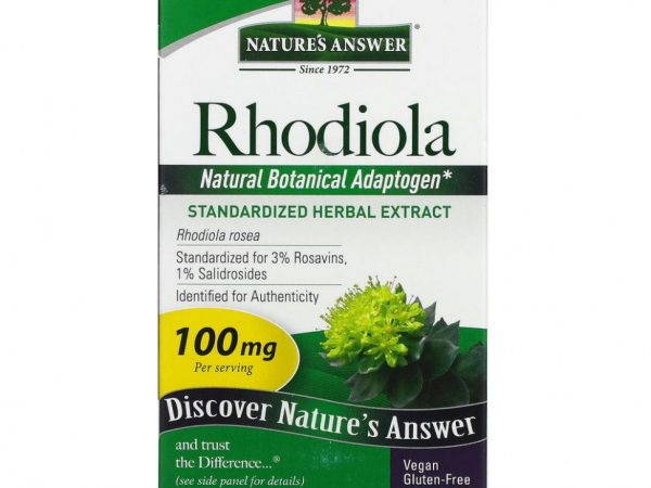 Nature's Answer, родиола, 100 мг, 60 вегетарианских капсул