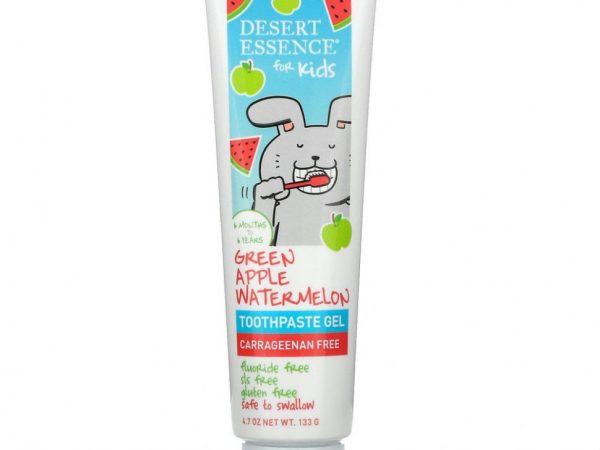 Desert Essence, Kids, детская зубная паста-гель, арбуз и зеленое яблоко, 133 г (4,7 унции)